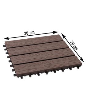 WPC ploščice za terase Florenz - prerez: 300 x 300 mm