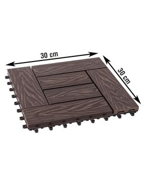 WPC ploščice za terase Moskau - prerez: 300 x 300 mm