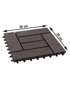 WPC ploščice za terase Sofia -  prerez: 300 x 300 mm