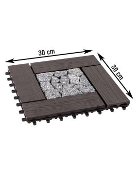 WPC ploščice za terase / kamen Salzburg - prerez: 300 x 300 mm