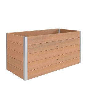 WPC visoka greda Nina – barva: videz lesa, mere (D × Š × V): 160 × 70 × 75 cm