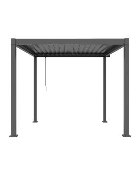 Pergola Dallas iz jekla in aluminija - barva: črna, dolžina: 3000 mm, širina: 3000 mm, višina: 2500 mm