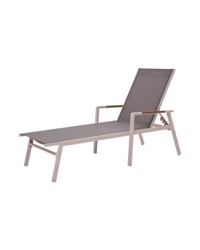 Ležalnik Las Vegas - z nastavljivim naslonjalom iz aluminija - barva: sivi aluminij, dolžina: 1600/1870 mm, širina: 685 mm, višina: 930 mm, Višina ležalnika: 350 mm