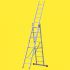 Alu večnamenska lestev 2. izbira - klini: 3 x 8, dolžina kot prislonska lestev (m): 2,28, dolžina kot A-lestev s podaljškom (m): 3,23, dolžina kot triidelna prislonska lestev (m): 4,52, delovna višina max. (m): 5,42