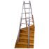 Euro-Profi A-lestev za uporabo na stopnicah Mod. S30576  - število prečk: 2 x 6, največja dolžina izvlečene lestve pribl. m: 1,80