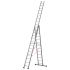 Alu večnamenske lestev 3-delna mod. S307 - število prečk: 3 x 13, dolžina lestve kot dvokraka lestev pribl. m: 3,65 m, dolžina lestve kot dvokraka lestev zvti?nim kosom pribl. m: 6,60 m, dolžina lestve kot 3-delna lestev pribl. m: 8,85 m