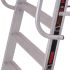 Klettermax Universal Plus aluminijasta podestna lestev Mod. UP826 – število stopnic: 7, dolžina lestve: 2,75 m, delovna višina: 3,45 m, višina podesta: 1,65 m, spodnja širina: 0,73 m, izteg: 1,50 m