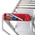 Klettermax Universal Plus aluminijasta podestna lestev Mod. UP826 – število stopnic: 7, dolžina lestve: 2,75 m, delovna višina: 3,45 m, višina podesta: 1,65 m, spodnja širina: 0,73 m, izteg: 1,50 m
