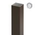 Alu steber 100 x 100 x 4 mm - barva: čokoladno rjava, dolžina: 300 cm