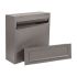 Poštni nabiralnik za aluminijasto ograjo - Barva: temno siva RAL 9007, Širina: 37,5 cm, Višina: 38 cm, Globina: 15 cm