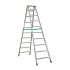 Aluminijasta A-lestev s stopnicami Light Star - Število stopnic: 10, teža v kg: 13,6, B (cm): 223, C (cm): 184, D (cm): 15,5, E (cm): 62, F (cm): 323, H (cm): 241