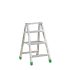 Aluminijasta A-lestev s stopnicami Light Star - Število stopnic: 4, teža v kg: 5,4, B (cm): 80, C (cm): 72, D (cm): 15,5, E (cm): 44, F (cm): 280, H (cm): 87