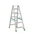 Aluminijasta A-lestev s stopnicami Light Star - Število stopnic: 6, teža v kg: 7,8, B (cm): 130, C (cm): 113, D (cm): 15,5, E (cm): 50, F (cm): 230, H (cm): 141