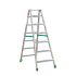 Aluminijasta A-lestev s stopnicami Light Star - Število stopnic: 7, teža v kg: 9,0, B (cm): 154, C (cm): 125, D (cm): 15,5, E (cm): 53,5, F (cm): 254, H (cm): 166