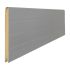 Sendvič panel  Protect - Barva: bela aluminij, Izvedba: obojestranska z utorom, Dolžina: 250 cm, Višina: 61 cm, Debelina profila: 3,9 cm