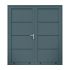 Aluminijasta stranska vhodna vrata, 2-krilna - mere: 2000 x 2000 mm (Š x V), barva: antracit RAL 7016, omejevalnik: znotraj desno - DIN desno