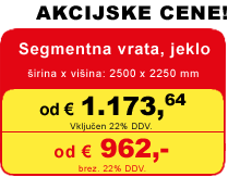 Segmentna vrata, jeklo